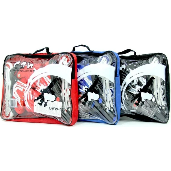 Can İthalat Başlangıç Seviyesine Uyarlanabilen Tekerlekli Çantalı Metal Gövdeli Paten 39-42 Mavi CN6063 - Resim 2