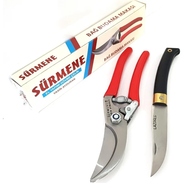 Soylu Center Sürmene Bağ Bahçe Budama Makası Lazoğlu Çakı 2'li Set - Resim 5