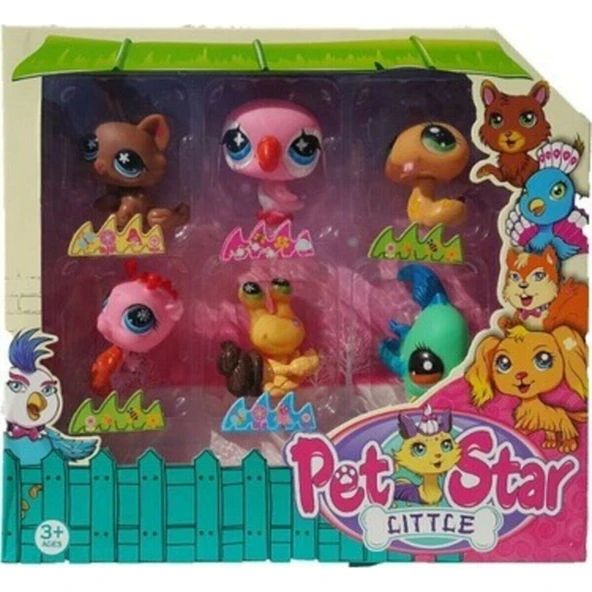 Cstars Littlest Pet Shop Neşeli Minişler 6'lı V2 ürün görseli 1