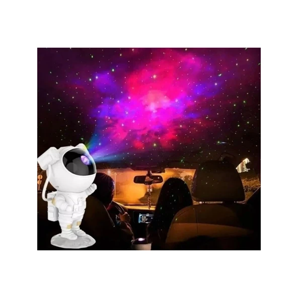 Teknoloji Gelsin Gece Lambası Yıldız Projektör Astronot Işıklı Galaksi Samanyolu Projeksiyon Kumandalı - 2