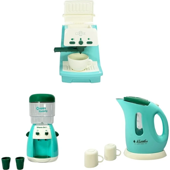 Vardem Pilli 3 Parça Küçük Ev Aletleri Mikser Kahve Makinası - 2