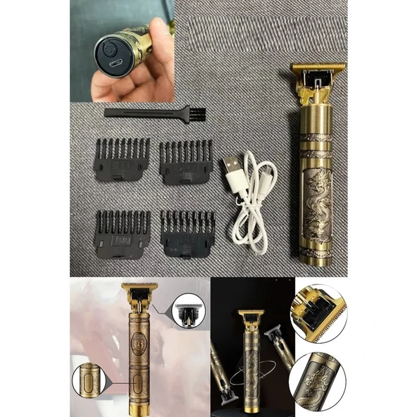 Aktif Market Saç Sakal ve Ense Tıraşında Sıfır Tıraş Imkanı 1500 Mah Lityum Bataryalı Ejderha Motif Tıraş Makine ürün görseli 1
