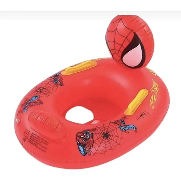 Panda Hediyelik Kırmızı Örümcek Adam Çocuk Bebek Yüzme Deniz Simidi Oturmalı Simit - Resim 2
