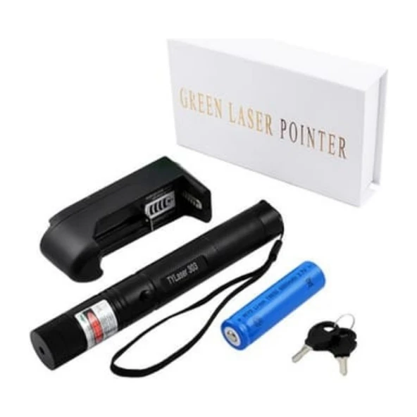 Starex Green Laser Poınter Anahtar Emniyetli Yeşil Lazer Pointer 1000MW Yüksek Güçlü Lazer Işaretçisi 15 Km - Resim 2
