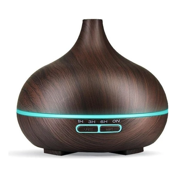 Auhma Hava Nemlendirici Buhar Makinesi ve Terapi Cihazı LED Işıklı Koyu H223