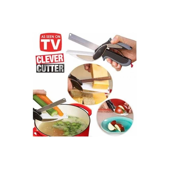 Çilek Ev Sebze Meyve Marul Salata Et Kesme Doğrama Dilimleme Makası Doğrayıcı - Resim 3