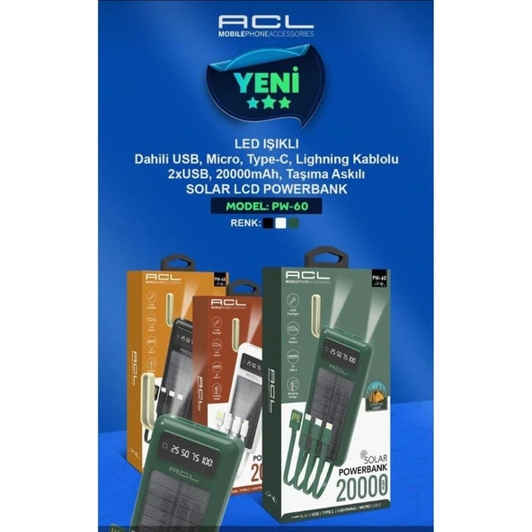 Acl Powerbank 20.000 Mah - Resim 2