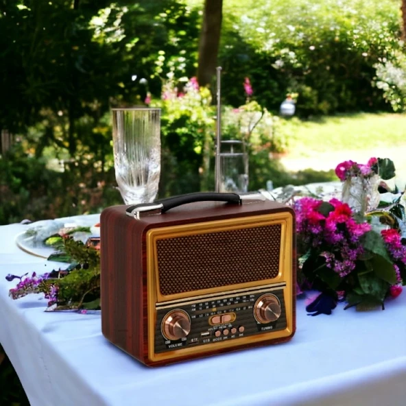 Cannavaro CM-821BT Büyükboy Dekoratif Nostaljik Radyo, Usb+Tf Card Okuyuculu, Telefon Tutucuklu, Müzik Çalar - 2