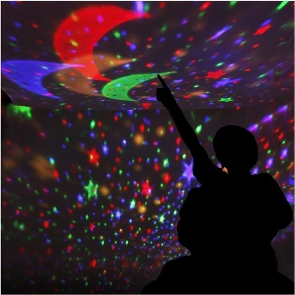 1001 Hediye Star Master Dönen Projeksiyon Işıklı Yıldızlar Gece Lambası - 4