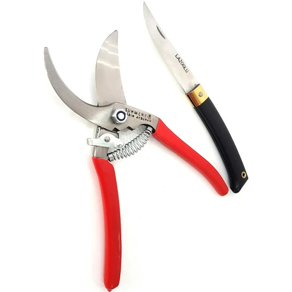 Soylu Center Sürmene Bağ Bahçe Budama Makası Lazoğlu Çakı 2'li Set - Resim 2