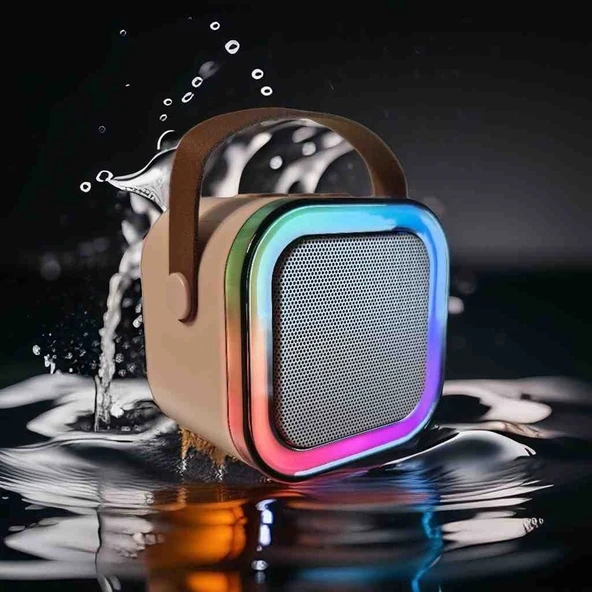 Tekno Gökhan Colorful Karaoke Sound System K12 Kablosuz Mikrofonlu Taşınabilir Müzik Kutusu - Resim 2