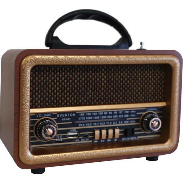 Everton RT-861 Bluetooth Fm-Usb-Tf-Aux Şarjlı Nostaljik Radyo ürün görseli