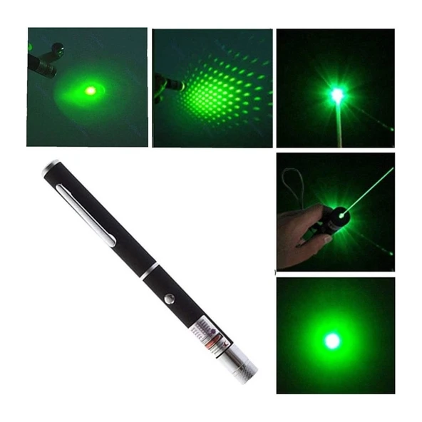 Vıp 100 Mw Green Laser Poınter 100 Mw Yeşil Lazer 4 Başlıklı Kutulu Yeşil Lazer Kamp Dağcı Işıkları - Resim 5