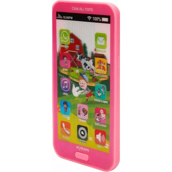 Numaca Oyuncak Dokunmatik Cep Telefonu Pilli Türkçe Sesli Işıklı Müzikli 12 Fonksiyonlu Yerli Üretim - Resim 2