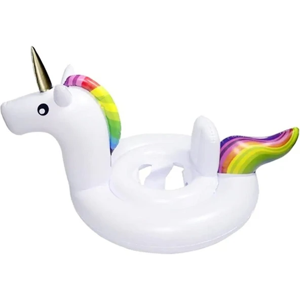 Unicorn bebek simidi, oturaklı bebek deniz simidi, oturaklı bebek simidi, baby float ürün görseli
