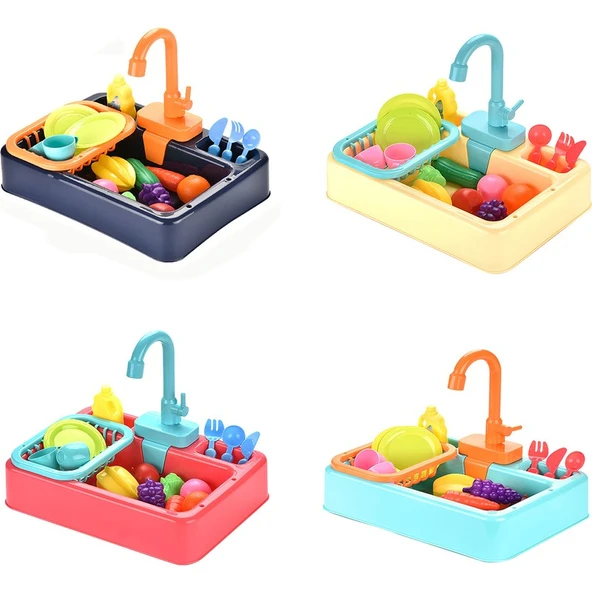 Pretend Mutfak Lavabo Oyuncaklar Çocuk Bulaşık Makinesi - 4