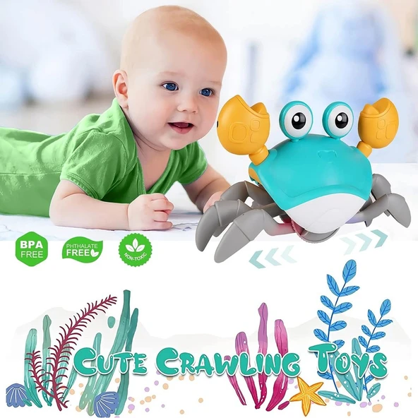 Romantic Night Emekleyen Yengeç Otomatik Algılama Engellerden Kaçınma Etkileşimli Mobil Oyuncak (Yurt Dışından) - 5