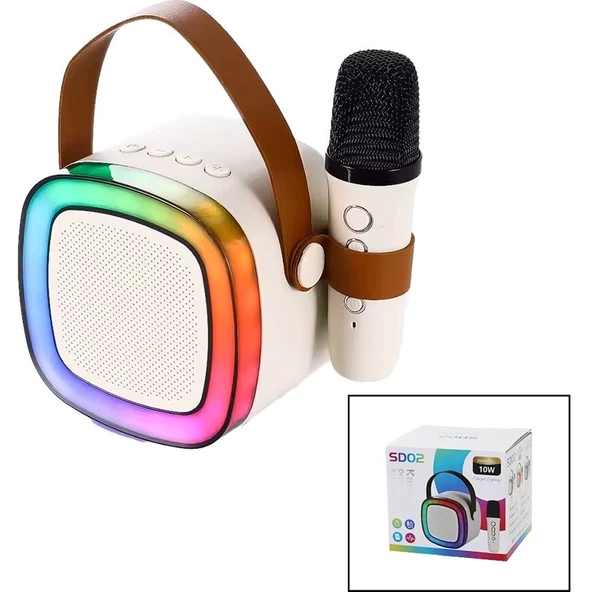 Nostalji Mini Radyo Modelkaraoke Mikrofonlubluetooth Wireless Hoparlör- Speaker USB Şarjlı (4886) ürün görseli 1