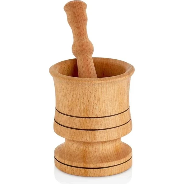 abnturk Kayın Ağacından Ahşap Havan Deforme Olmayan Yaşam Boyu Garantili Özel Ağaç Sarımsak Ceviz Döğücü ürün görseli 1