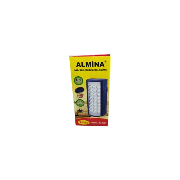Electronix Almina DL-2424 Telefon 24 LED USB 80 Saat Kesintisiz Işık Şarj Edebilen Şarjlı Işıldak