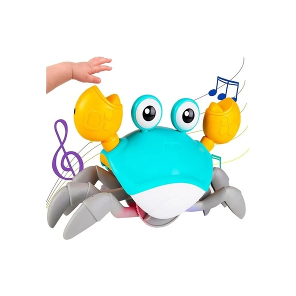 Lucky Power Emekleyen Yengeç Oyuncak, Müzikli Işıklı Duyusal Yengeç Bebek Emekleme Oyuncak,bebekler Için Yengeç Koşu (Yurt Dışından) ürün görseli