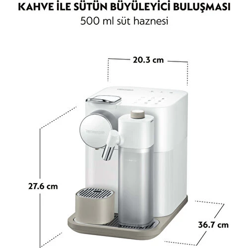 Nespresso F541 Gran Lattissima Beyaz Kapsül Kahve Makinesi - 3