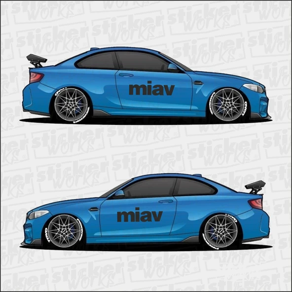 Miav Araç Kapı Sticker - Resim 5