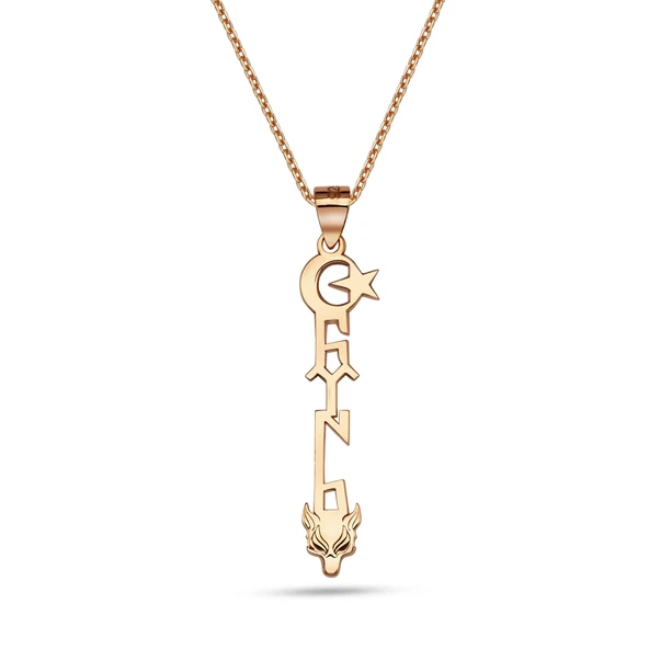 Bozkurt Türk Ayyıldız Gümüş Kolye ürün görseli 1