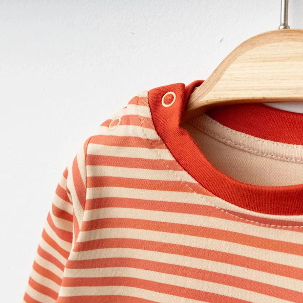 Eslenza Baby Organik 2'li Takım 0054 Bej - Resim 2