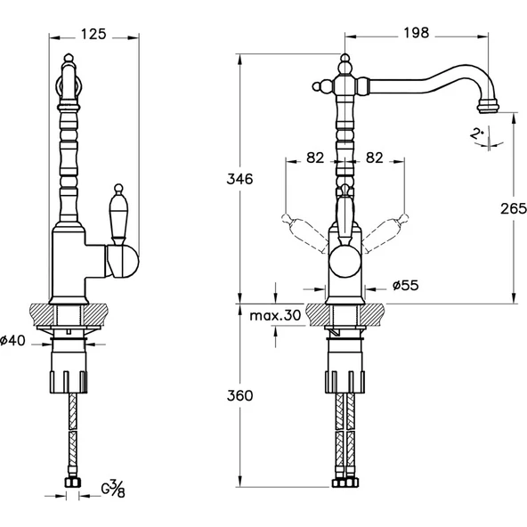 Artema Verona A4215406 Eviye Bataryası, Saten Krom - 5