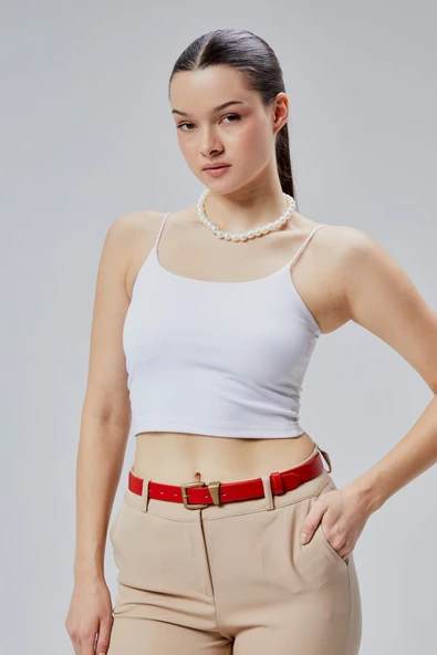 Livize Hakiki Deri Antik Sarı Tokalı Kadın Kemeri 2,5cm Lacivert - 5