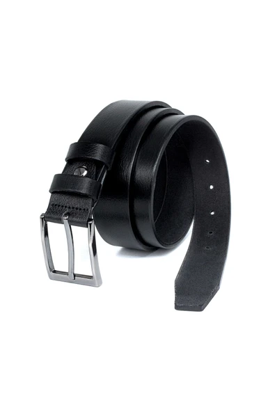 Livize Klasik Erkek Kemeri %100  Derisi 3,5 cm Tek Kat Lacivert - 4