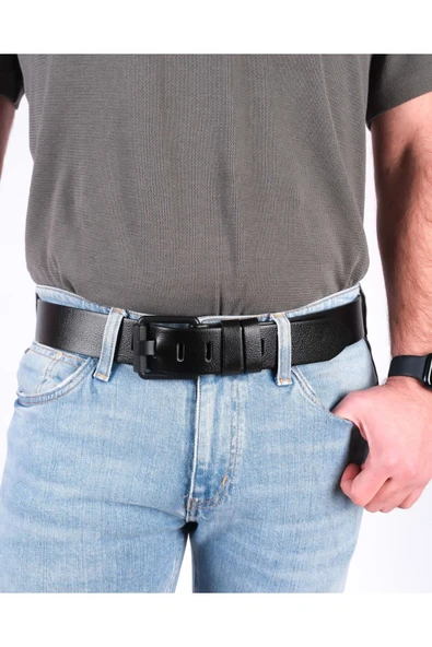 Livize Hakiki Tek Kat Manda Derisi Erkek Kot Kemeri 4,5 Cm - 7