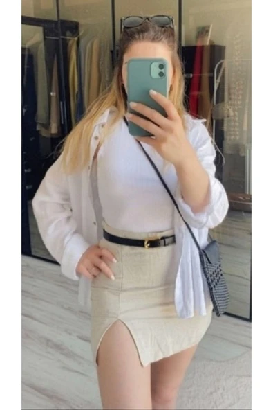 Livize Kadın Kahverengi Hakiki Deri Kadın Kemer En 2cm - 5