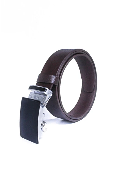 Livize Otomatik Tokalı Deliksiz Manda Derisi Erkek Kemeri En 3,5cm