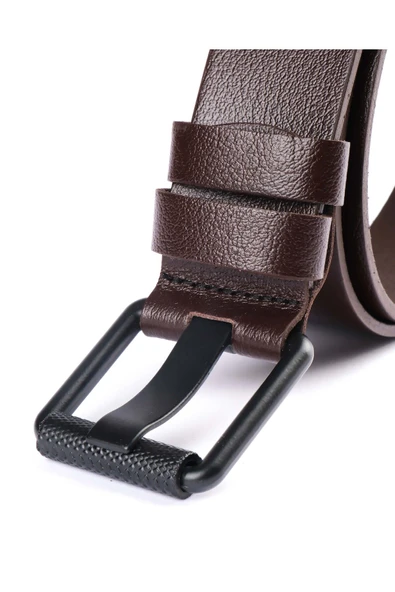 Livize Hakiki Tek Kat Manda Derisi Erkek Kot Kemeri 4,5 Cm - 3