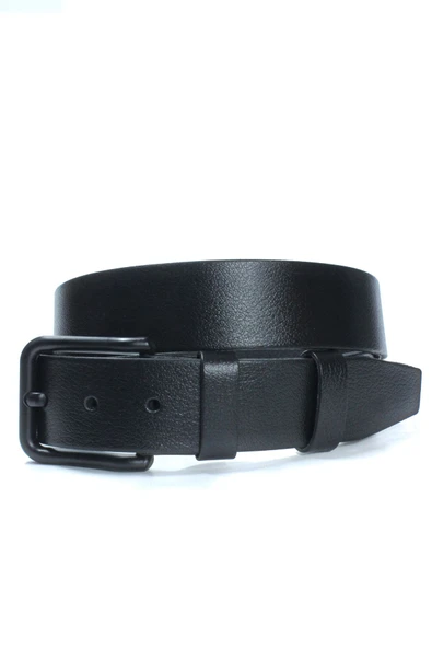 Livize Hakiki Manda Derisi Siyah Tokalı Erkek Kemeri 4cm - 5