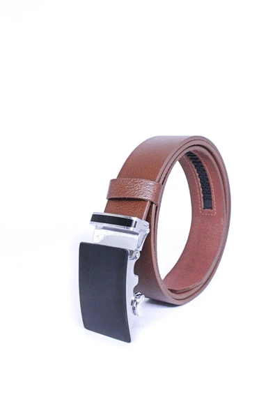 Livize Otomatik Tokalı Deliksiz Manda Derisi Erkek Kemeri En 3,5cm - 6