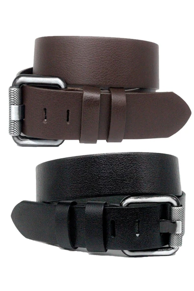 Livize Hakiki Tek Kat Manda Derisi Erkek Kot Kemeri 4,5 - 9