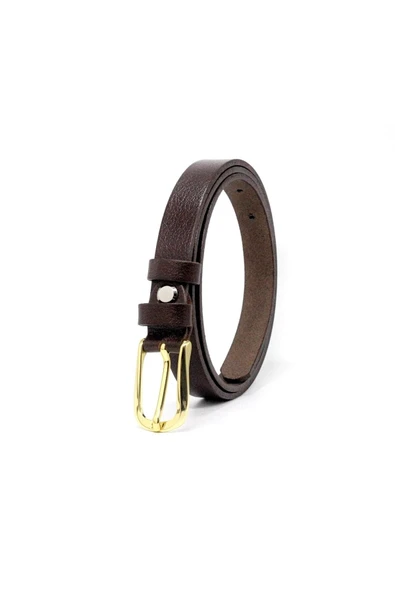 Livize Kadın Kahverengi Hakiki Deri Kadın Kemer En 2cm - 10