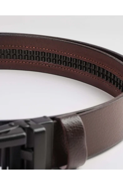 Livize Manda Derisi Otomatik Tokalı Deliksiz Erkek Kemeri- Otomatik Kemer - 2
