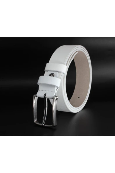 Livize Klasik Erkek Kemeri %100  Derisi 3,5 cm Tek Kat Lacivert - 8