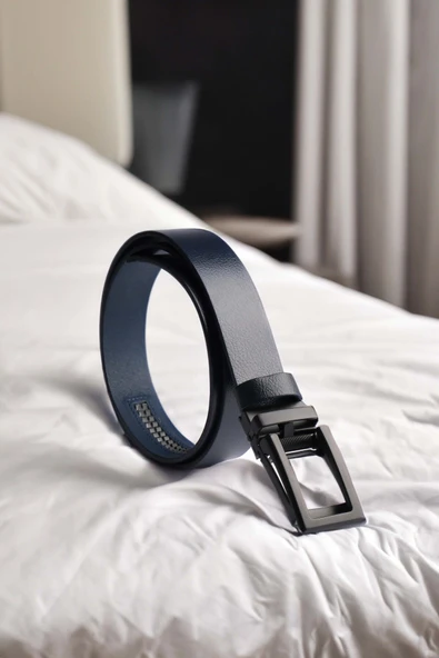 Livize Manda Derisi Otomatik Tokalı Deliksiz Erkek Kemeri- Otomatik Kemer - 3