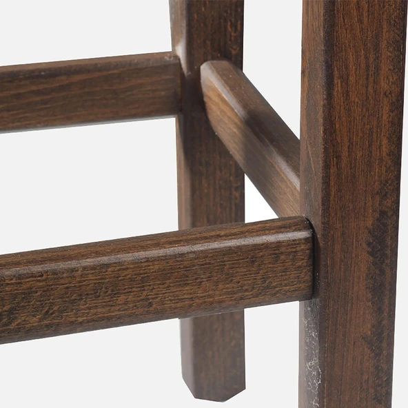 2mm Hasır Örgülü Tabure Ceviz Büyük 50 cm - 2