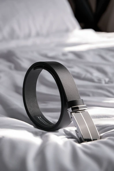 Livize Otomatik Tokalı Deliksiz Manda Derisi Erkek Kemeri 3,5 - 2