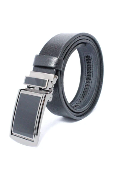 Livize Ithal Otomatik Tokalı Deliksiz Manda Derisi Klasik Erkek Kemeri - 2