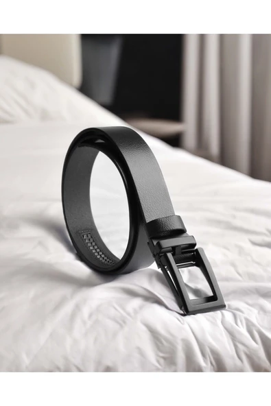 Livize Manda Derisi Otomatik Tokalı Deliksiz Erkek Kemeri- Otomatik Kemer - 9