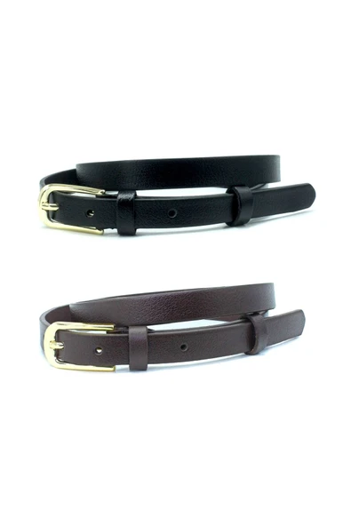 Livize Kadın Kahverengi Hakiki Deri Kadın Kemer En 2cm - 7