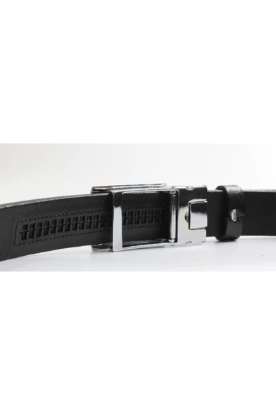 Livize Yerli Otomatik Tokalı Deliksiz Manda Derisi Klasik Erkek Kemeri - 4