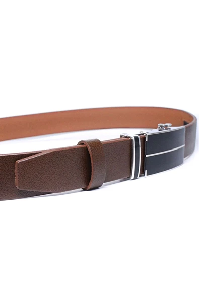 Livize Otomatik Tokalı Deliksiz Manda Derisi Erkek Kemeri 3,5 - 6